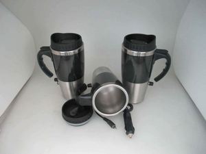 Stainless Steel Travel Tumbler Red Vacuum Insulated With Lid For Hot Cold Drinks Outdoor Use - Product Image 3