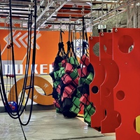 Filet de grimpée suspendu en mousse pour parcours d'obstacles Ninja Warrior, filet cargo pour aire de jeux intérieure, pour enfants, parc d'attractions
