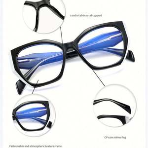 Gafas de Mujer con Logotipo Personalizado, Moda 2023, Diseño Cuadrado Irregular, Anti Luz Azul, Gafas de Computadora con Ojo de Gato - Product Image 6