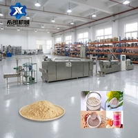 Machine de fabrication de poudre nutritionnelle. Peut être utilisée avec du riz et du maïs. Ligne de production de poudre nutritionnelle entièrement automatisée.