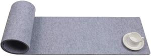 <strong>Grey</strong> Heat Insulation Rectangle Felt <strong>Table</strong> <strong>Runner</strong> for Dining <strong>Table</strong> - Product Image 2