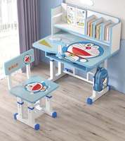 Conjunto de Mesa y Silla de Altura Ajustable con Estanterías, Estructura de Acero, Escritorio de Estudio para Escuela, Muebles para Aula