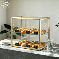 Boîte de présentation en acrylique transparente pour croissants, empilable, pour pâtisserie, boulangerie française, café, buffet de petit-déjeuner, hôtel, restaurant