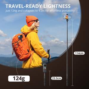 114cm <span class=keywords><strong>Invisible</strong></span> 1/4 pulgadas Extended Selfie Stick es adecuado para cámaras de acción Insta360 DJIs <span class=keywords><strong>Gopro</strong></span> - Product Image 6