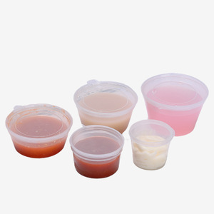 Vasos desechables para salsa con tapa de clip, contenedor para salsa para llevar, para almacenamiento de condimentos de cocina, tamaño 2A 4A - Product Image 1