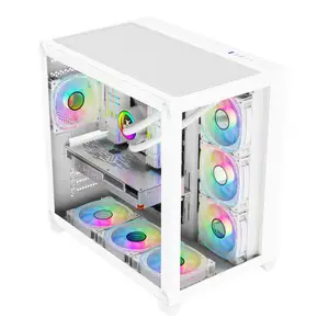 Buy Wholesale China New Design Pc Case Curved Glass Full View Micro Atx Gaming  Pc Casing Cube Desktop Cabinet Support 360mm Liquid Cooler & Computer Case  at USD 22.8