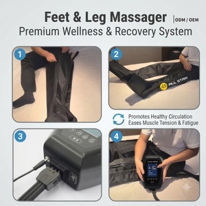 Foot Leg Massager Air Compression 6 Chamber 8 Modes Rechargeable Battery 30-260mmHg Pressure Athlete Muscle Relax Boots OEM ODM - Product Image 3