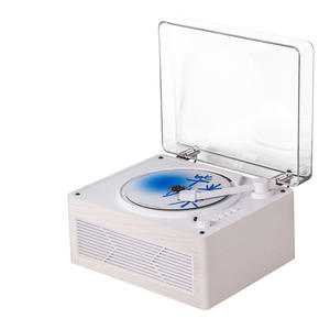 <span class=keywords><strong>Lecteur</strong></span> <span class=keywords><strong>CD</strong></span> rétro en bois avec son HIFI 3D, haut-parleurs stéréo 5Wx2, interface <span class=keywords><strong>audio</strong></span> 3,5 mm pour l'écoute <span class=keywords><strong>audio</strong></span> à domicile - Product Image 1