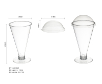 Gobelets jetables en plastique transparent pour mousse, gelée et desserts, pour les fêtes