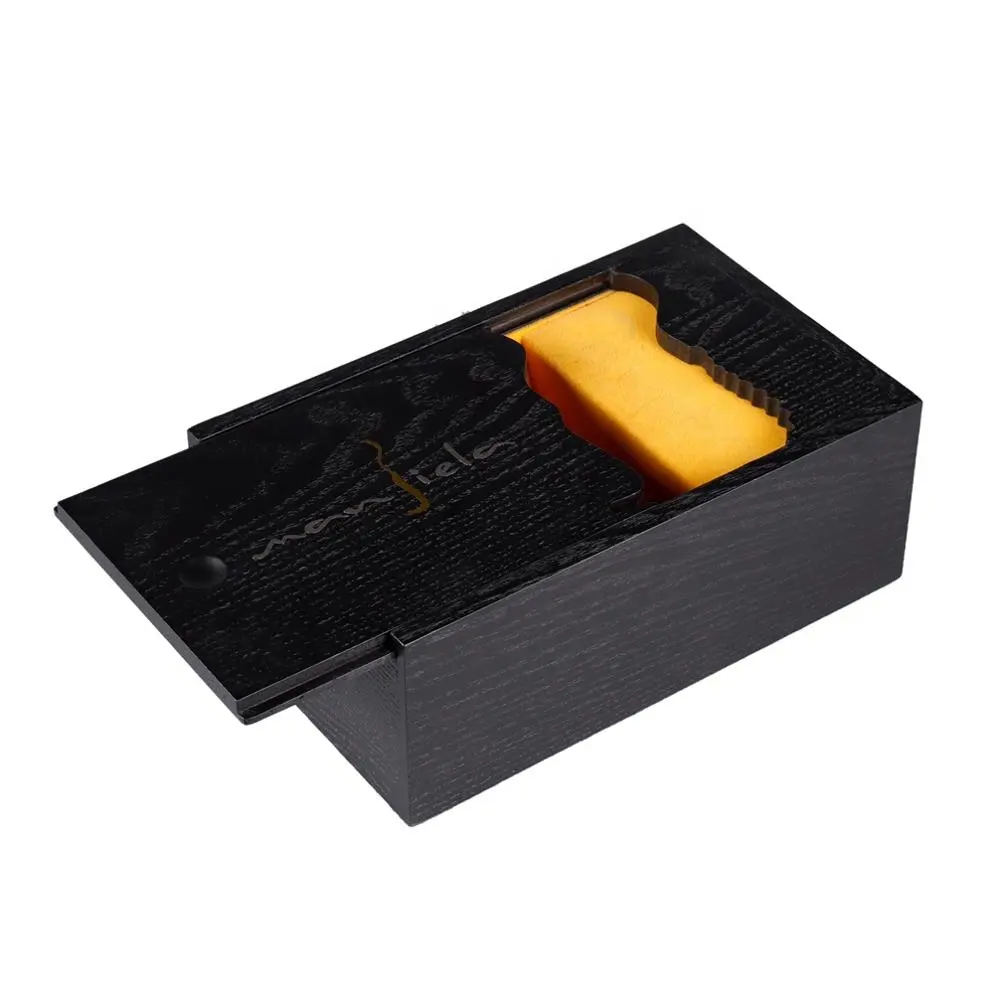 100% Solid Wood Custom Black Cordyceps Gift Packaging Wooden Box With Sliding Lid