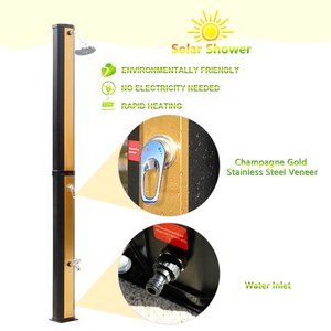 Douche Solaire en Promotion : Le Design le Plus Récent pour <span class=keywords><strong>Piscine</strong></span> Estivale, Couleur Dorée, 35L, Douche Solaire de Plage Extérieure - Product Image 2