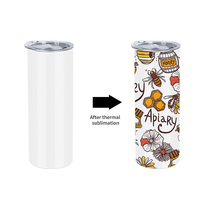 Gobelets isothermes en acier inoxydable 18/8 de 15oz, 20oz, 30oz avec couvercle et paille, personnalisables avec logo, pour sublimation, couleur blanche
