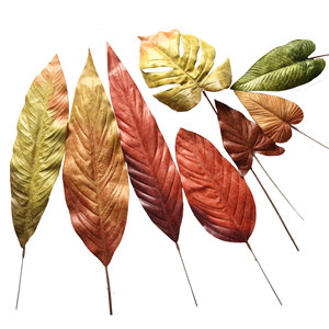 Feuilles artificielles de Monstera CallaFloral, branche unique en tissu tressé, pour décoration intérieure et mariage - Product Image 2