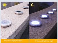 Lumière solaire de piquet 20 LED en acier inoxydable de haute qualité IP65 étanche lampes de jardin solaires lumière blanche chaude pour la cour