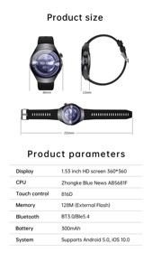 Montre connectée SK45 Pro New Watch 5 pour hommes et femmes, haute qualité, 3 bracelets, écran AMOLED 1,53 pouces, étanche IP68, appels Bluetooth, Kalobee - Product Image 6