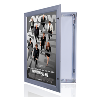 Cadre photo LED mural verrouillable en aluminium étanche pour l'extérieur
