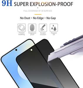 AIKICE 防窥 9H 0.33mm 防碎隐私手机钢化玻璃屏幕保护膜 适用于三星 S25 FE 防刮 - Product Image 4