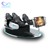 La dernière réalité virtuelle 9D VR 4 sièges machine de simulateur de cinéma chaise jeux de tir parc d'attractions équipement VR multijoueur