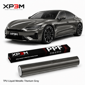 XP3M Liquid Metallic Titanium Gray Liquid Metal Gloss TPU Color PPF Car <b>Wrap</b> <b>Vinyl</b> 7.5 Mil Self Healing Anti Scratch Wet Apply - Product Image 1