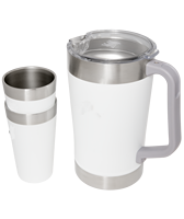 Pichet à bière isotherme classique de 64 oz en acier inoxydable, vente en gros, pichet thermos à bière isolé sous vide, gobelet isotherme