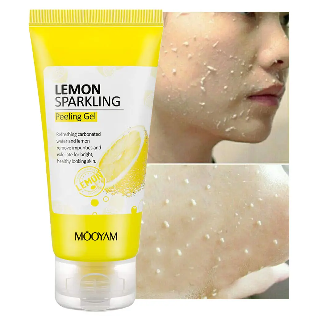 New Lemon Sparkling Peeling Gel purificante della pelle esfoliante rimuove le cellule morte sebo Clear Pore Care lenitivo esfoliante Face Wash