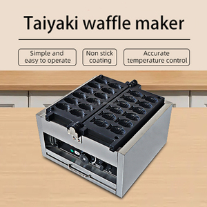Pembuat Waffle Taiyaki Mini Bentuk Ikan Baru yang Dapat Disesuaikan, Anti Lengket, dengan Timer 50-300/122-572 Menit, Mudah Dioperasikan, untuk Camilan - Product Image 5