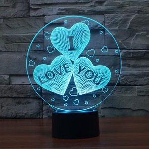 Vente chaude LED <span class=keywords><strong>Table</strong></span> Éclairage Coloré Veilleuse pour Enfants Personnalisé Enfants USB LED Cadeau Lampe 3D Illusion Acrylique Veilleuse - Product Image 4