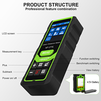 Télémètre laser vert et noir NOYAFA NF-274L 60M 80M 100M, haute précision, protection IP54, diffusion vocale