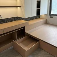 Meuble de rangement modulaire personnalisé couleur crème avec éclairage LED, porte vitrée et charnière, pour bureau moderne et présentoir de livres