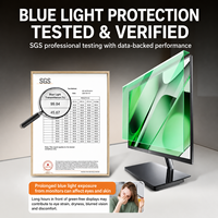 Panel de Filtro de Luz Azul Acrílico para Protección Ocular, Fácil de Colgar en el Escritorio, Protector de Pantalla para Bloquear la Luz Azul de la Computadora Portátil