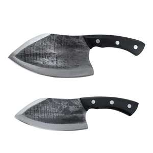 ブラックアックス8インチ高炭素鋼肉屋ダマスカスキッチンナイフハンド鍛造ステーキクリーバーシャープ屋外用肉準備 - Product Image 2