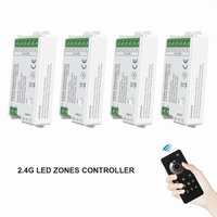 C101A Aipin Contrôleur PWM intelligent Tuya 2.4G Mini DC12-24V MESH 4 Zones avec Groupe et Synchronisation à Distance, IP20, Portée 30M, Charge Maximale 360W, Variateur