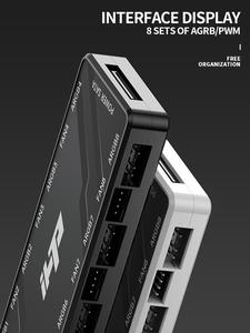 Draadloze Op Afstand Bestuurbare Rgb Pwm Hub 5V <span class=keywords><strong>3</strong></span>-Pins Argb Sync Hub 1 Min 8 5V-3Pin Argb & Pwm 2-In-1 Magic Box Computeraccessoires - Product Image 3