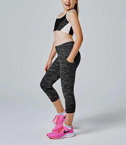 Petite fille vêtements actifs vêtements de <span class=keywords><strong>sport</strong></span> athlétiques Yoga pantalon uni collants de Yoga pour enfants enfants vêtements filles Yoga Gym Leggings - Product Image 2