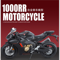 Modèle de moto sportive M9-11A en alliage et plastique moulé sous pression, échelle 1:9, CBR1000RR Fire Blade, avec fonction d'éclairage, vente en gros