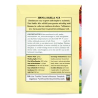 Petani Almanac Zinnia Premium non-gmo polinasi terbuka 200 Dahlia campuran bunga USA untuk taman rumah dalam pot atau