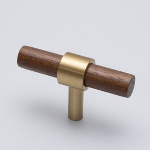 Qianisi hk0087 ייחודי פליז אגוז ריהוט ידית דלת ארון מוט מוט ידיות ארון בגדים למשוך - Product Image 2