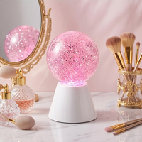 Lámpara LED de Bola de Cristal con Brillo Ambiental, Luz Nocturna RGB que Cambia de Color para Decoración de Escritorio o Sala de Juegos