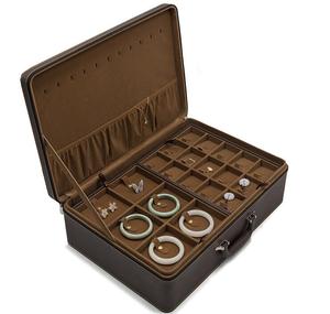 Jewelry Storage Box with Ring Necklace Bracelet Organizer with zipper