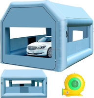 Système de filtre à air de peinture de voiture de tente de cabine de pulvérisation portable gonflable pour le garage de moto de station de travail de tente de stationnement de voiture de pulvérisation de bricolage