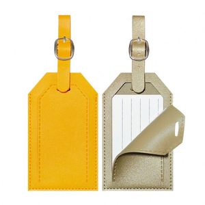 Adjustable Multi-Color Boarding <b>Suitcase</b> Travel Named Baggage Tags Blank Airplane Pu Leather Eco Friendly Luggage Tag - Product Image 5