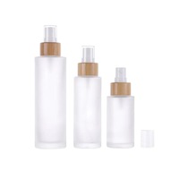 Flacon vide en verre dépoli pour brume fine 20ml-150ml, écologique, avec pulvérisateur à pompe estampé à chaud