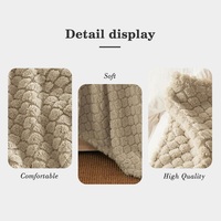 Couverture en molleton de flanelle rayée Jacquard de luxe chaude et confortable pour lits doubles Couverture de lit de luxe portable