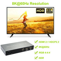 Commutateur KVM 2 ports commutateur kvm hdmi usb hdmi commutateur kvm 2 ports support filaire sans fil clavier souris 8K 60HZ