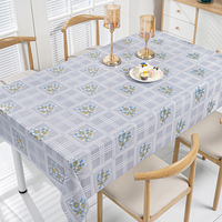 Nappes de table rectangulaires en vinyle PVC imperméables de luxe à motifs floraux pour table à manger