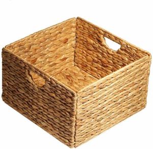 Water hyacinth <b>storage</b> collapsible <b>basket</b> with handle foldable made in Vietnam best price best design - Product Image 6