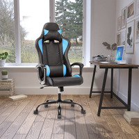 Chaise de jeu ergonomique moderne à dossier haut, respirante, robuste et durable pour adultes, pivotante à 360°, prix usine