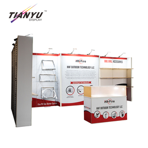 Nhà Bếp Bền Tùy Chỉnh Triển Lãm Thương Mại Nhà Cung Cấp Sản Phẩm Hiển Thị Triển Lãm Gian Hàng Kệ Tường Đứng Hiển Thị L Hình Dạng 10x20 - Product Image 3