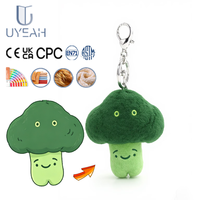 Porte-clés en peluche personnalisé UYEAH OEM/ODM, mini dessin animé, cadeau, logo personnalisé, mascotte fruit souple, jouet en peluche