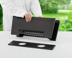 กระทะอุ่นอาหารกลางแจ้งแบบพับได้กรอบกันลมพร้อมกระทะน้ำปรับแต่งได้ - Product Image 4